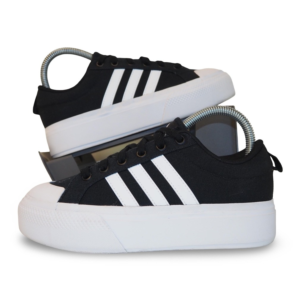 Adidas Bravada 2.0 Platform Casual Sneakers Womens 6 Black White IE2310